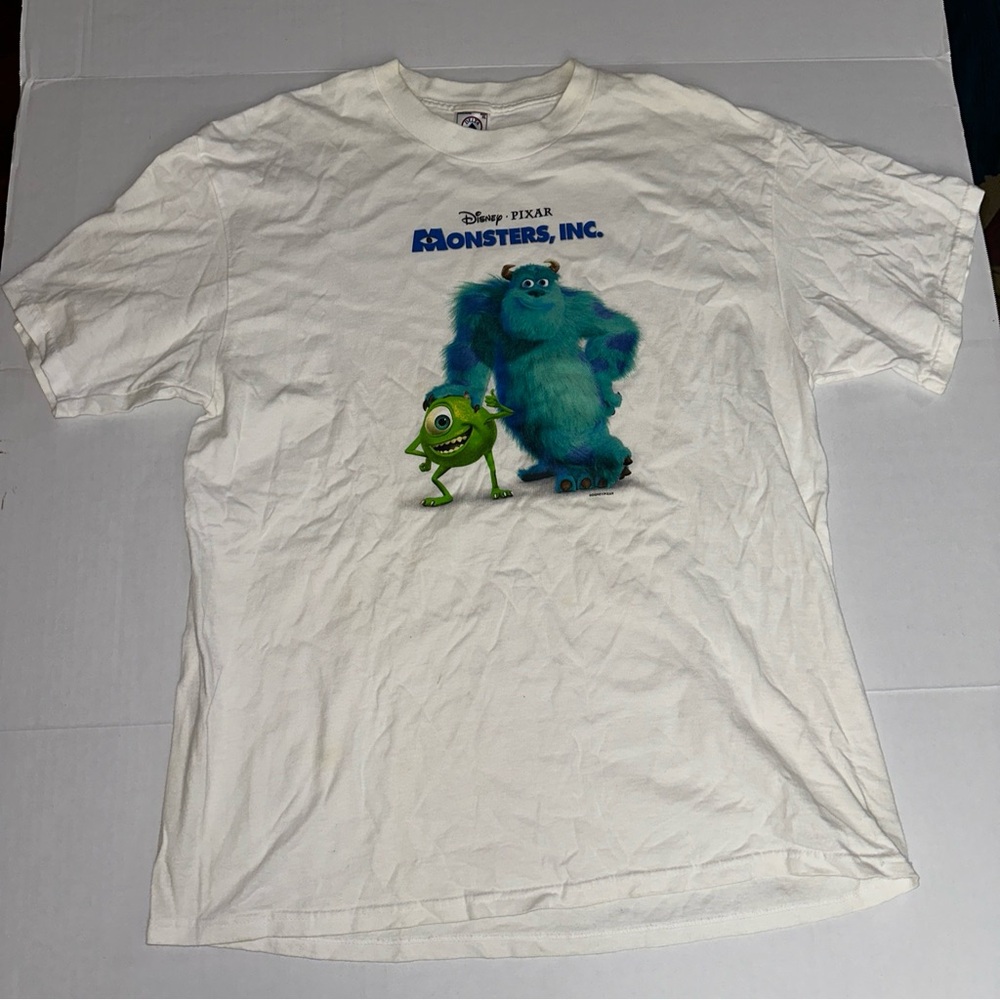 Vintage Rare Disney Pixar Monsters Inc T-Shirt Movie Promo XL Has Stain …